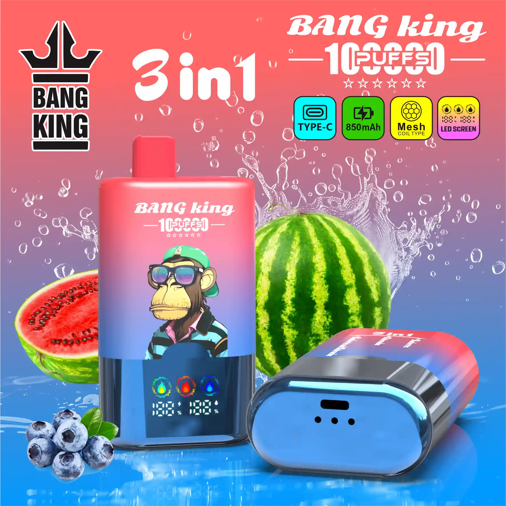 Bang King 100K Puffs 3IN1 - slika 2